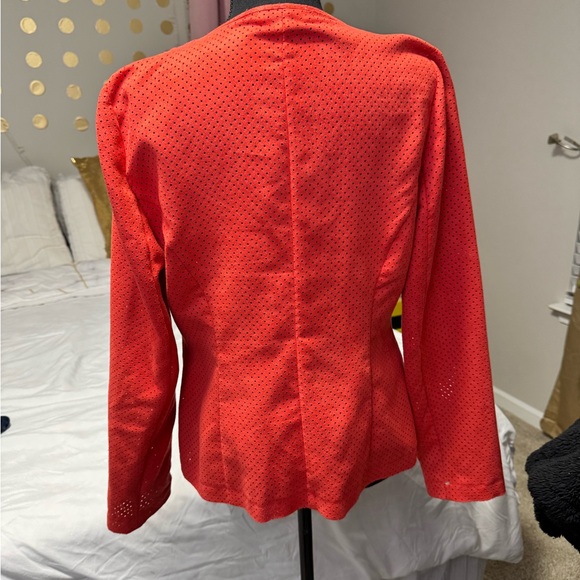 Choices Red Ruffled Blazer - Picture 2 of 3
